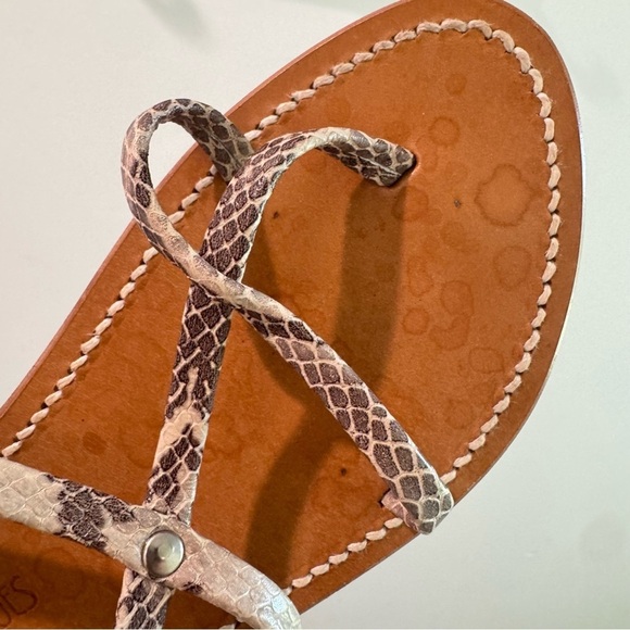 K.Jacques Antioche Snakeskin Gladiator Sandals Size 37 - Picture 10 of 11